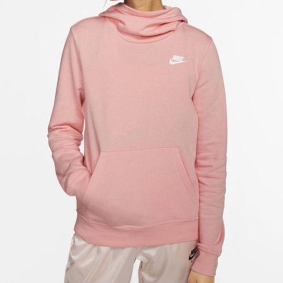 Nike Sportswear Hoodie Woman’s Size Small Pockets Pink Work Out Gym - Picture 3 of 6